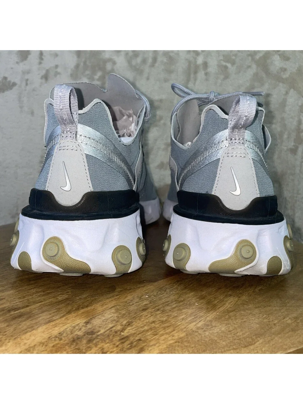 Nike React Element 55 Running Shoes Grey Metallic Sneakers BQ6166-007 Men’s SLD